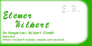 elemer wilpert business card